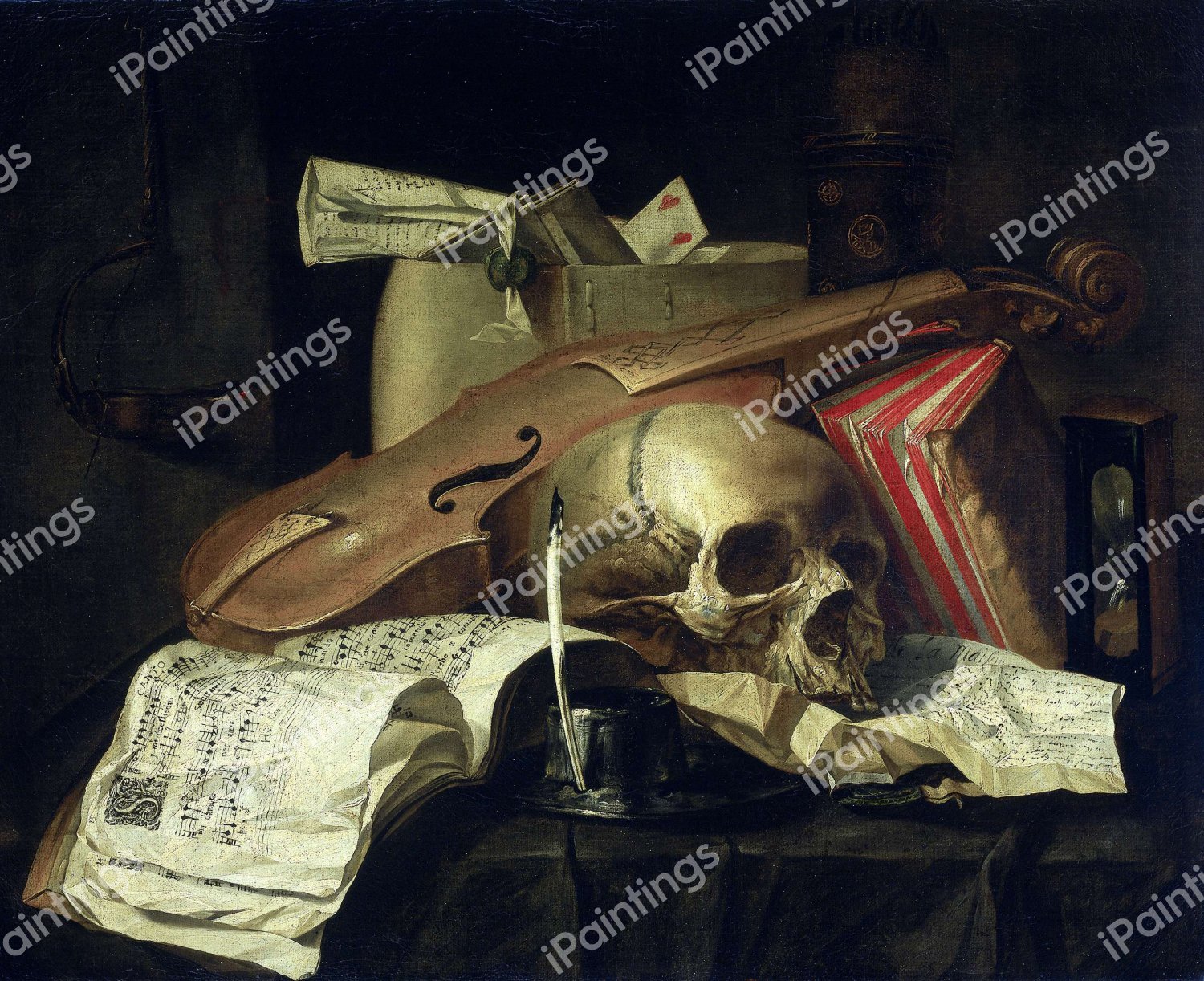 Vanitas Still Life 1. The painting by Simon Renard De Saint Andre