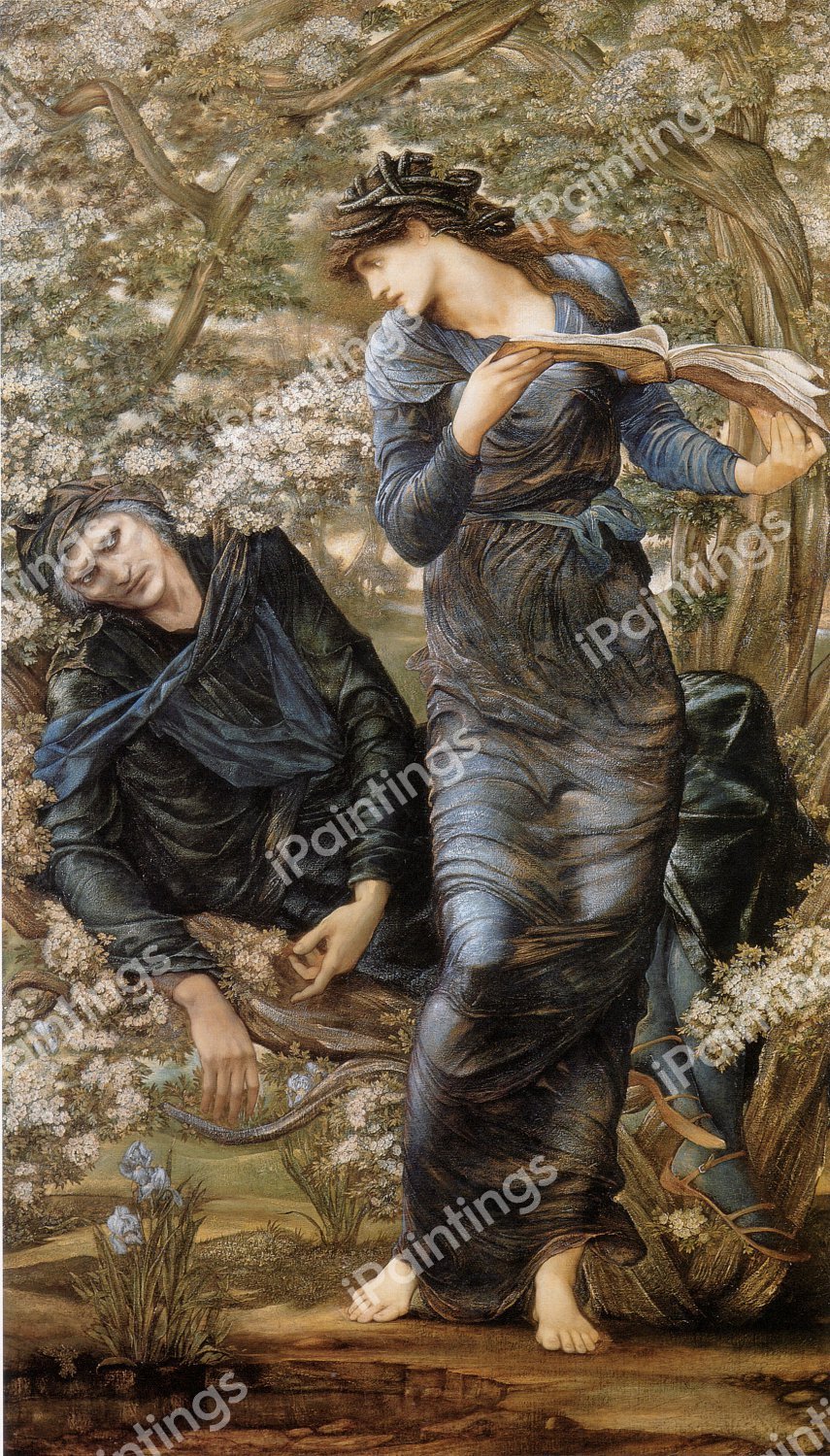 Beguiling of Merlin . The painting by Sir Edward Coley Burne-Jones