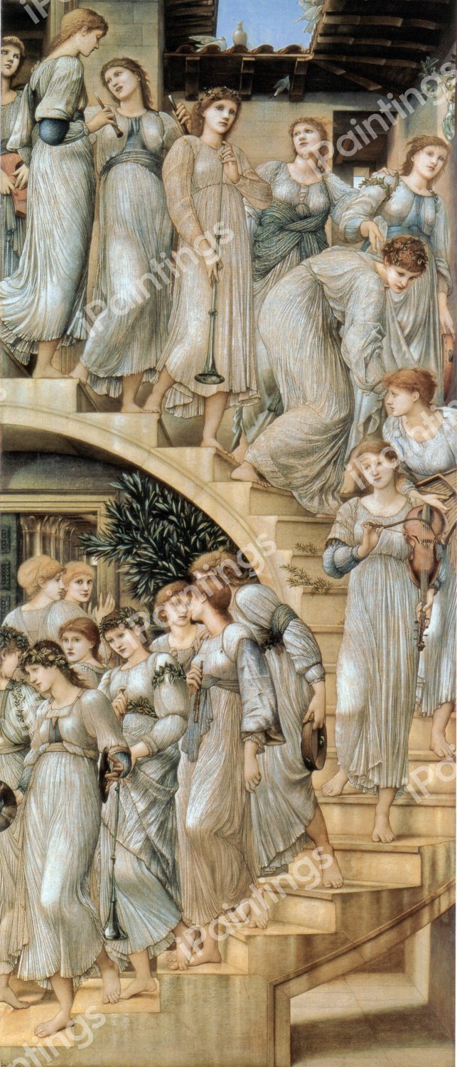 Golden Stairs. The painting by Sir Edward Coley Burne-Jones