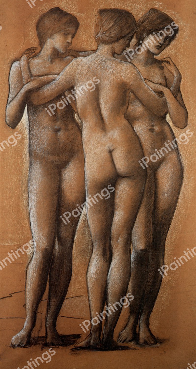 Portrait of the Three Graces. The painting by Sir Edward Coley Burne-Jones
