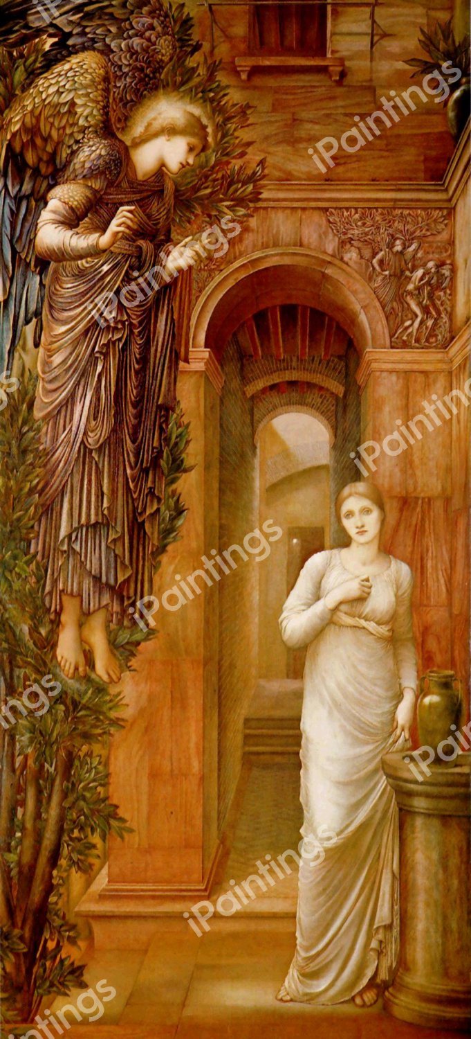 An Annunciation. The painting by Sir Edward Coley Burne-Jones