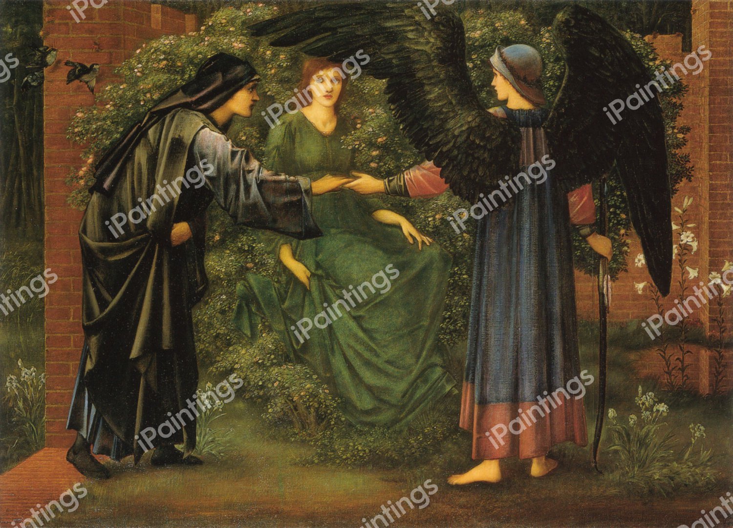The Heart of the Rose. The painting by Sir Edward Coley Burne-Jones