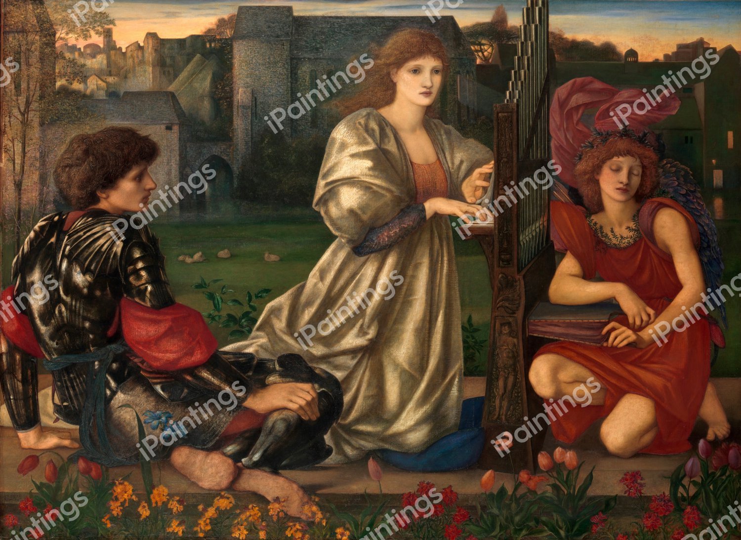 The Love Song. The painting by Sir Edward Coley Burne-Jones