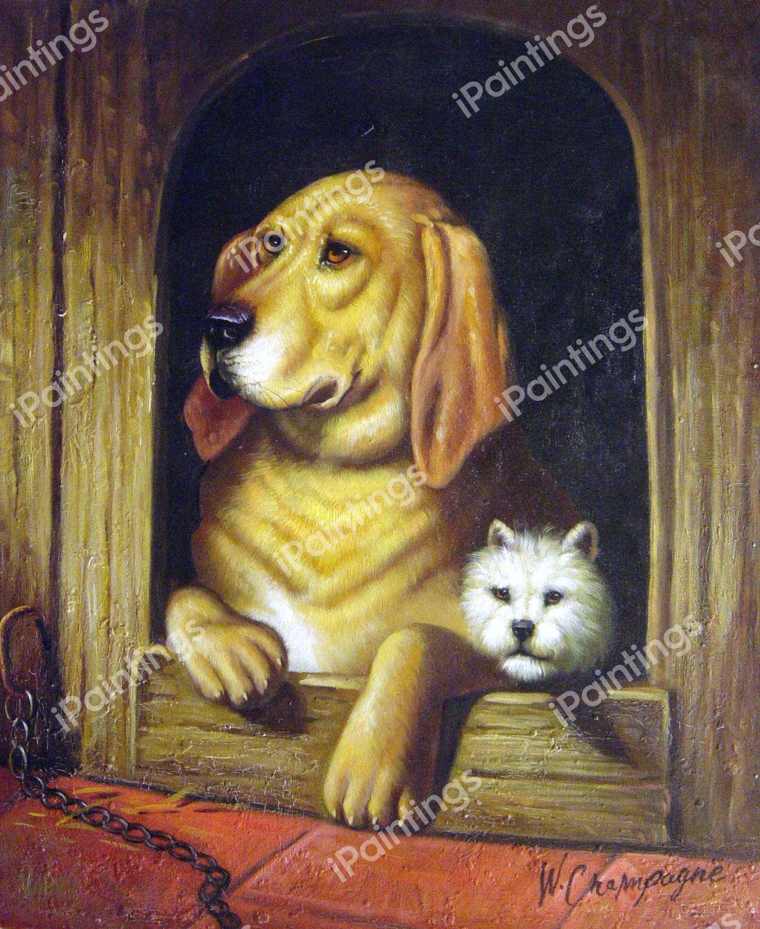 Dignity And Impudence. The painting by Sir Edwin Henry Landseer