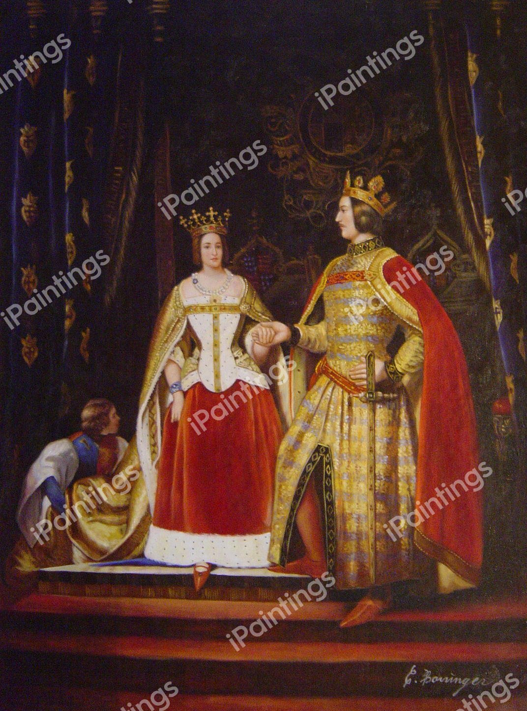 Portrait Of Queen Victoria and Prince Albert. The painting by Sir Edwin Henry Landseer