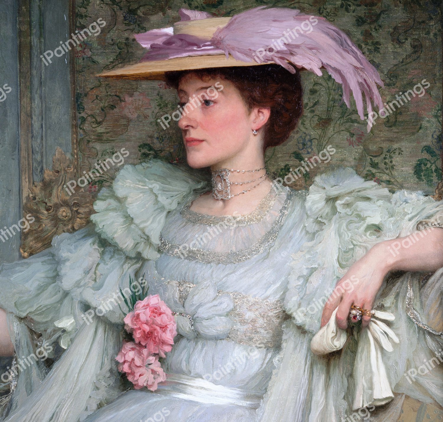 Portrait of Lady Hillingdon, 1905. The painting by Sir Frank Dicksee