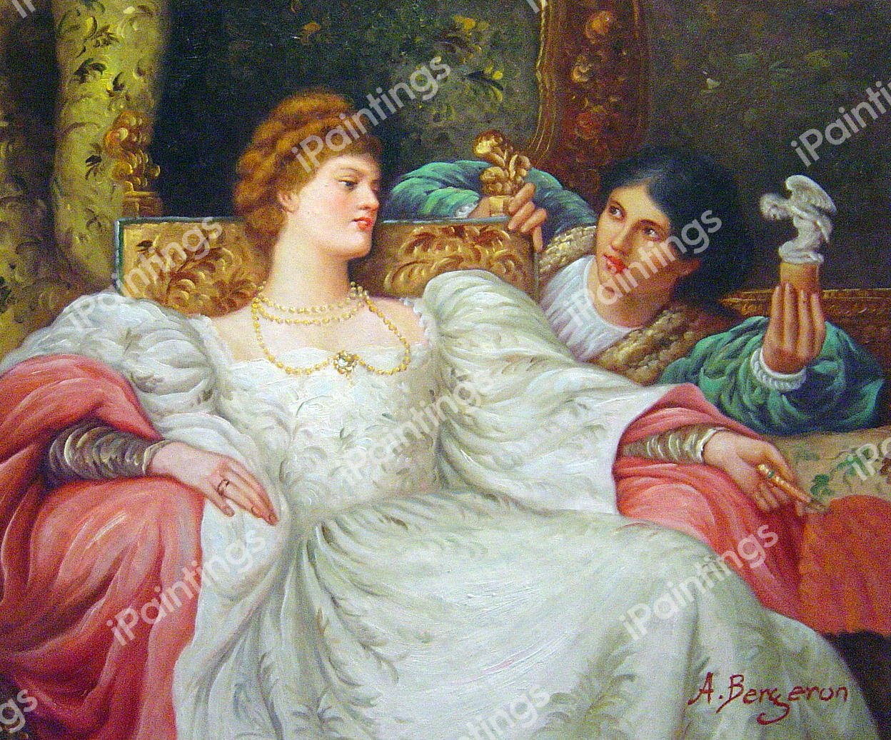 The Offering. The painting by Sir Frank Dicksee