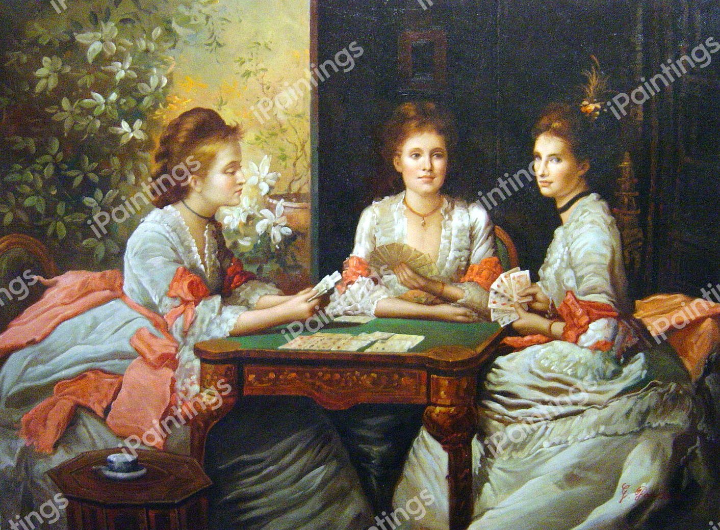 Hearts Are Trumps. The painting by Sir John Everett Millais