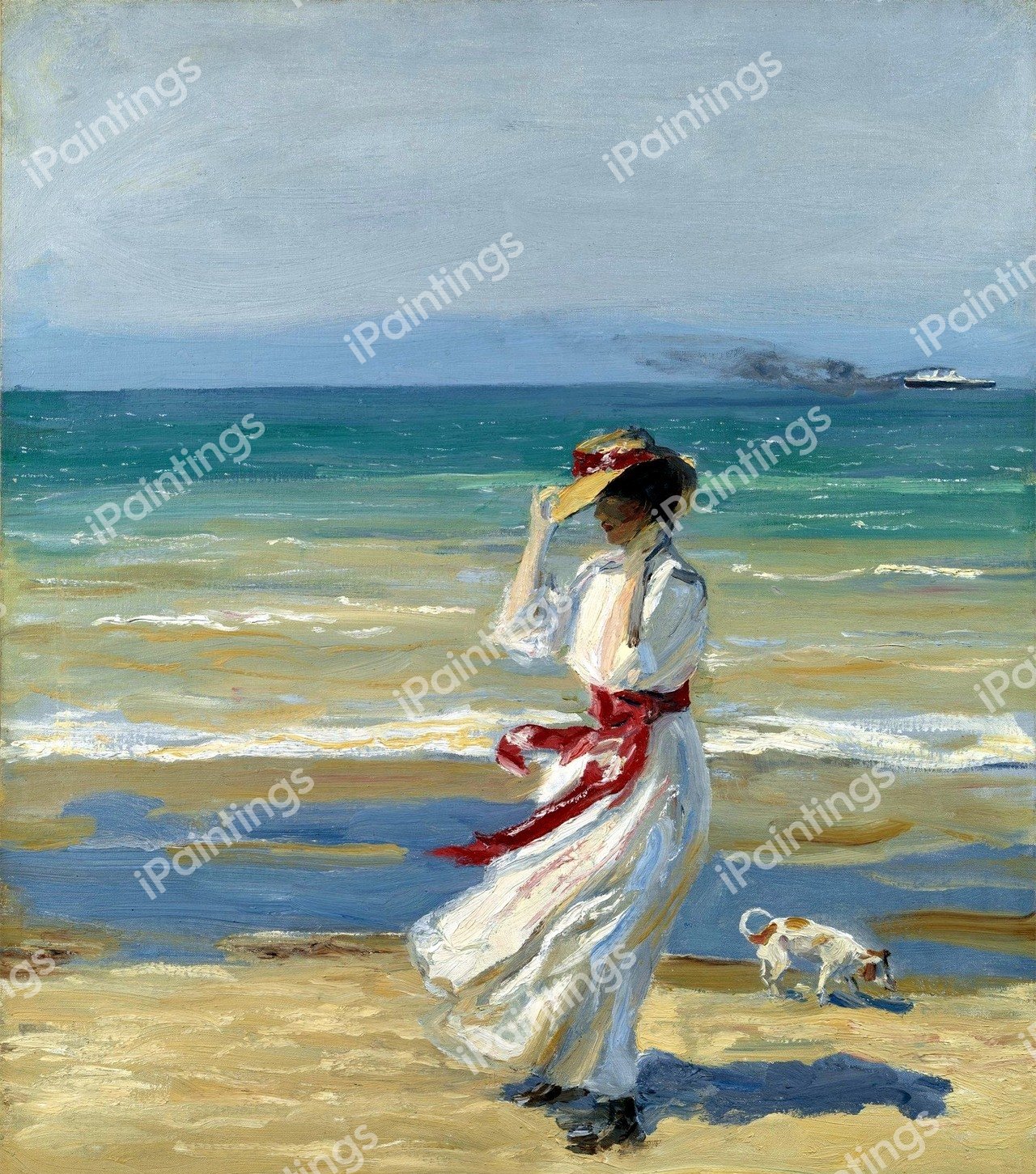 A Windy Day, 1908. The painting by Sir John Lavery
