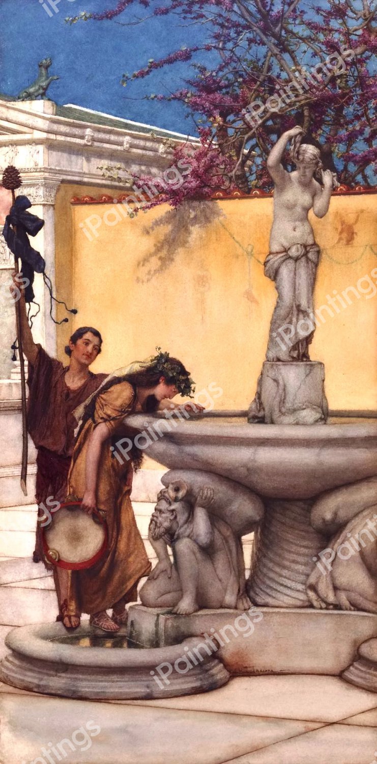 Between Venus and Bacchus. The painting by Sir Lawrence Alma-Tadema