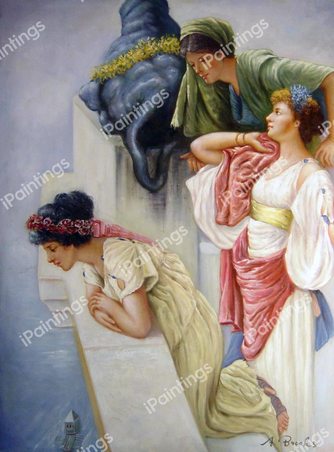 Coign Of Vantage. The painting by Sir Lawrence Alma-Tadema