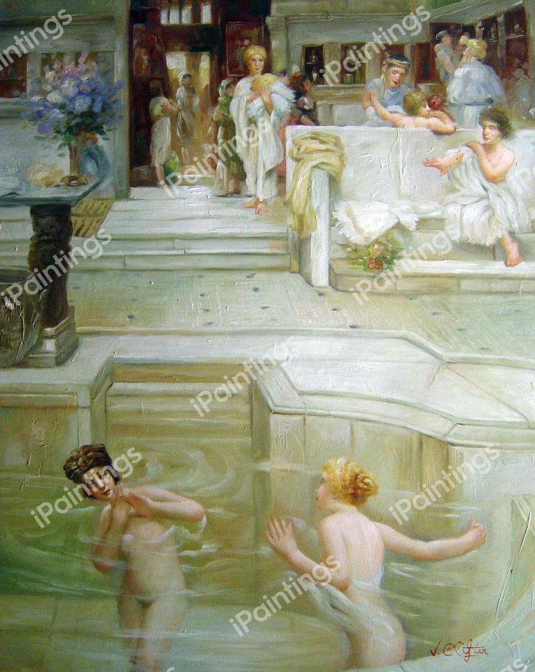 Favorite Custom. The painting by Sir Lawrence Alma-Tadema
