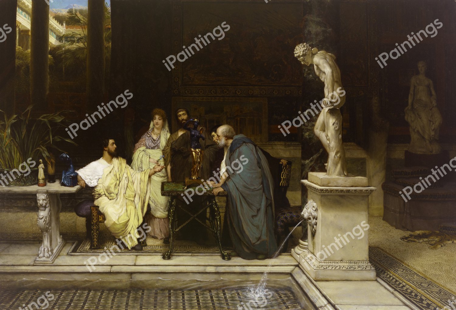 Roman Art Lover. The painting by Sir Lawrence Alma-Tadema