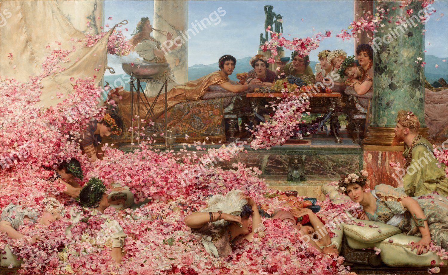 Roses of Heliogabalus. The painting by Sir Lawrence Alma-Tadema