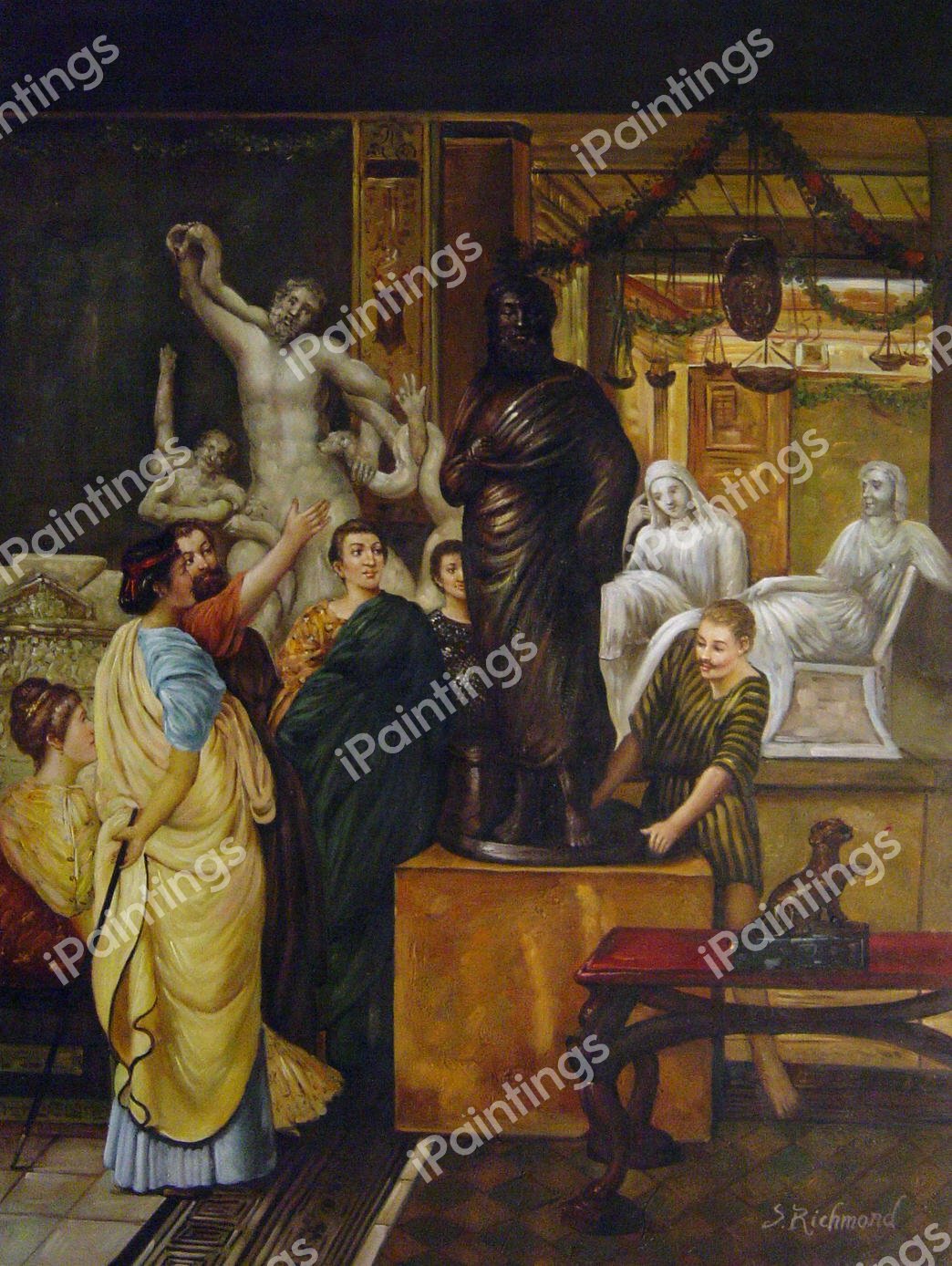 Sculpture Gallery. The painting by Sir Lawrence Alma-Tadema