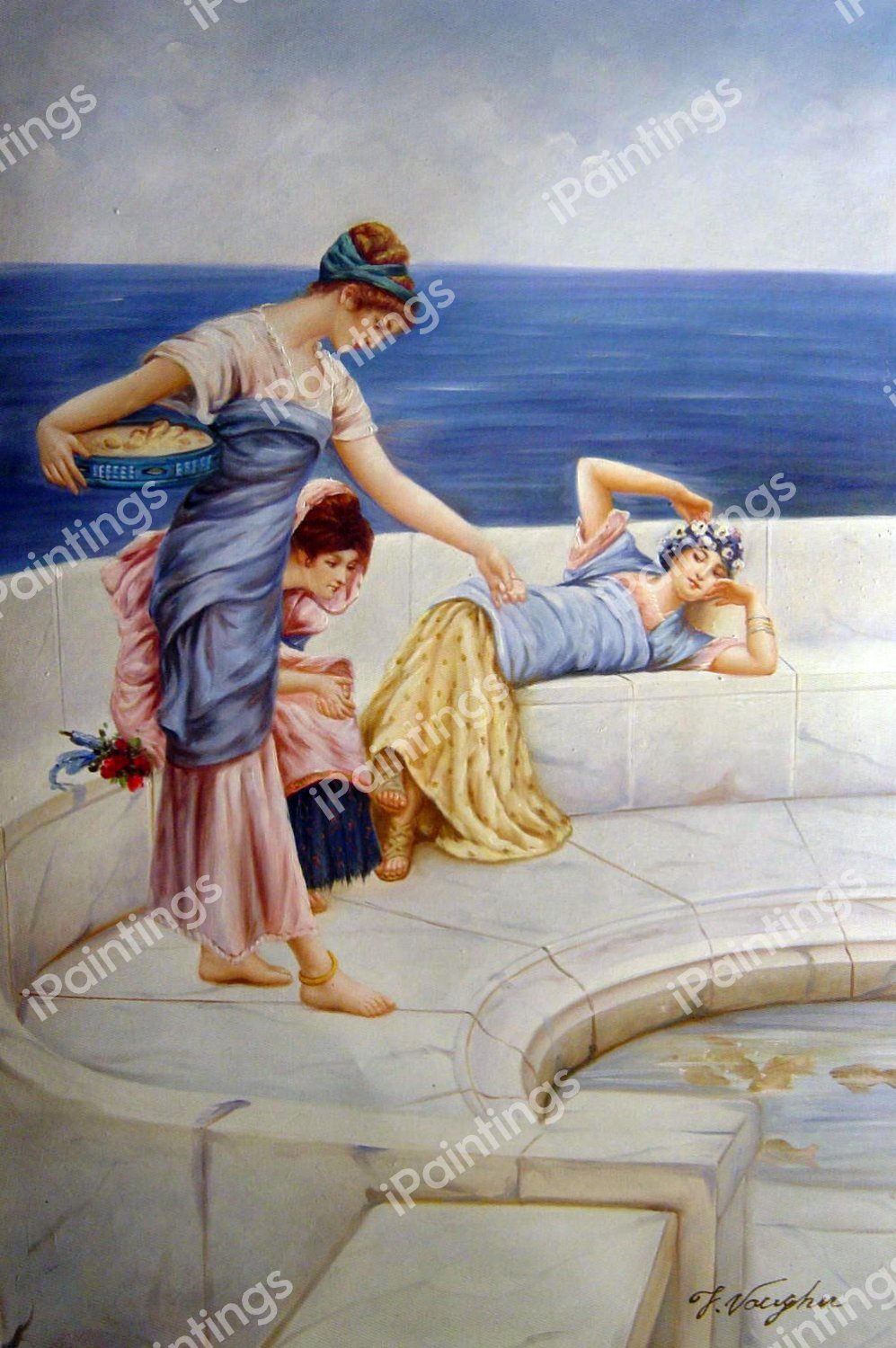 Silver Favorites. The painting by Sir Lawrence Alma-Tadema