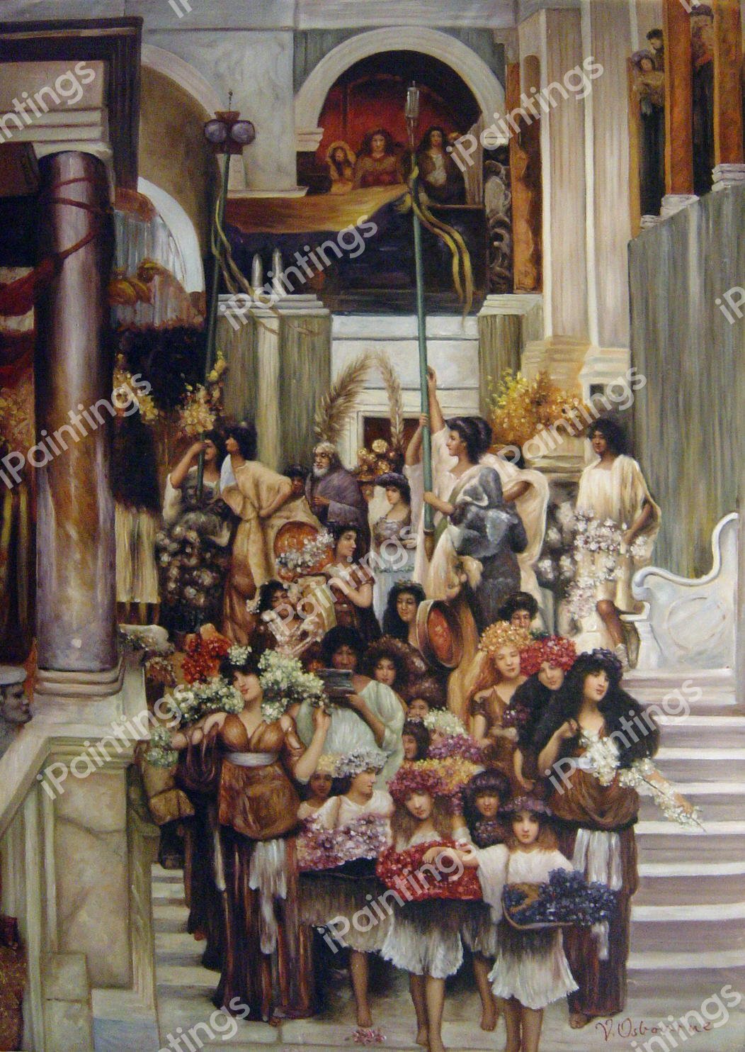 Spring. The painting by Sir Lawrence Alma-Tadema