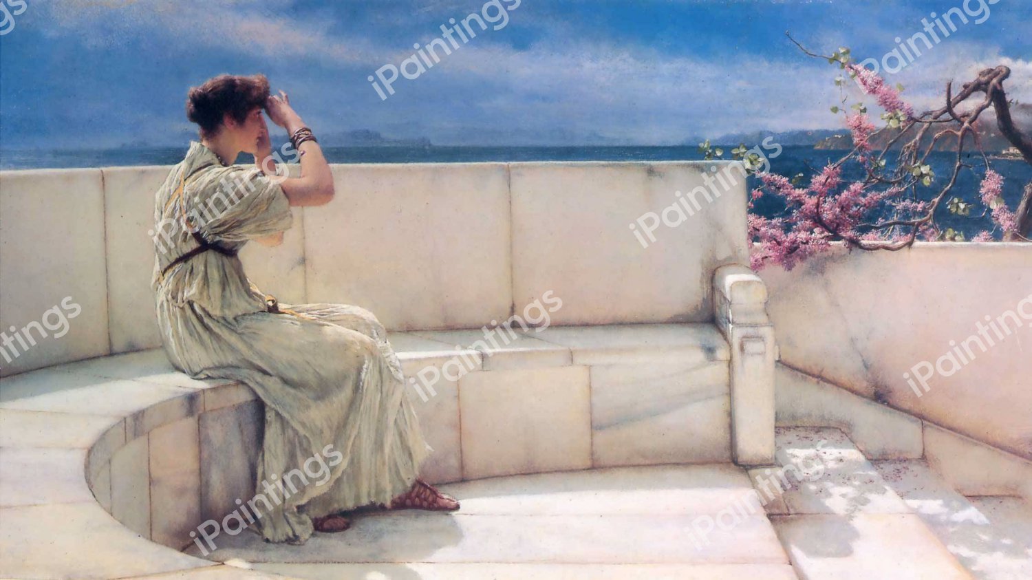 The Expectations. The painting by Sir Lawrence Alma-Tadema