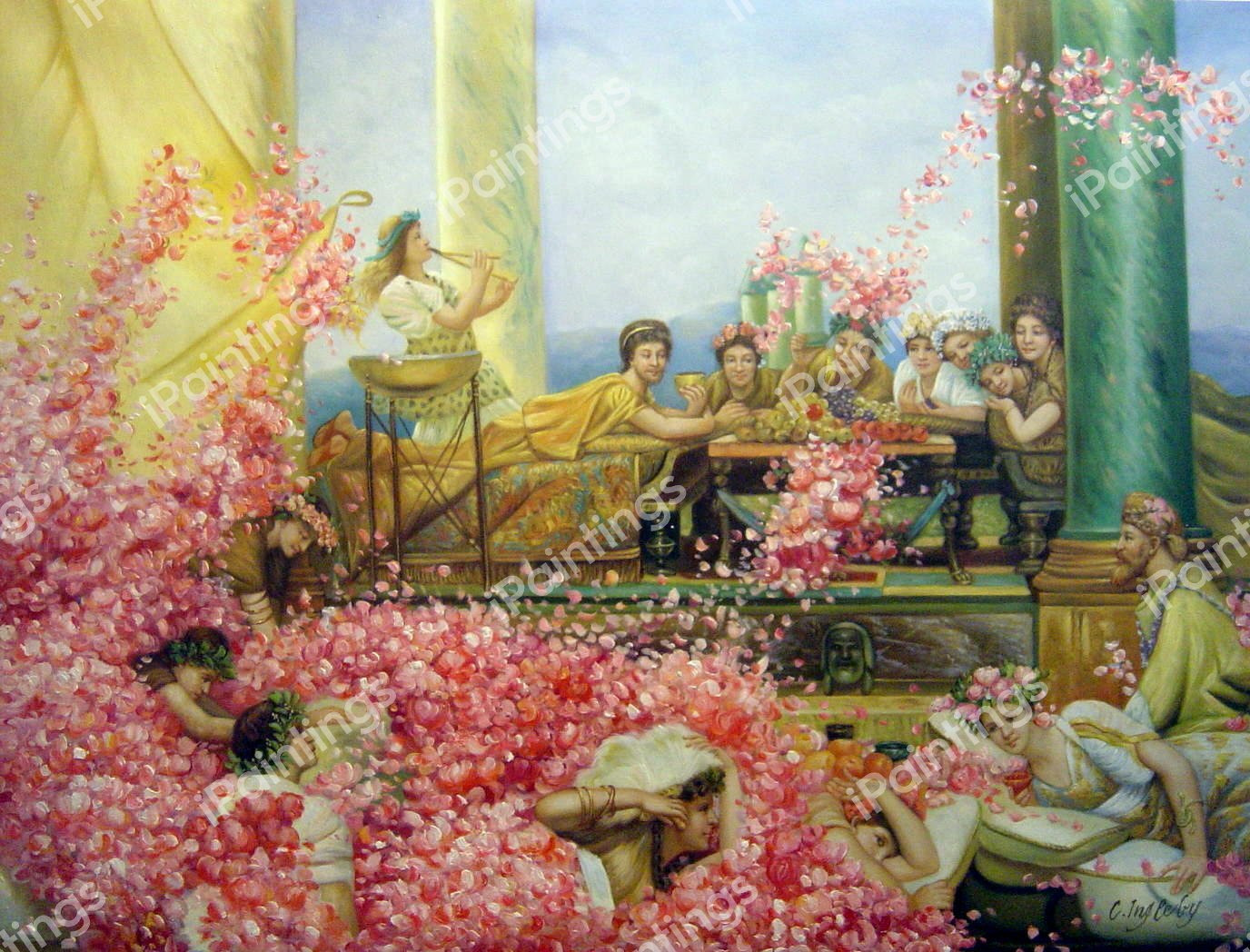 The Roses Of Heliogabalus. The painting by Sir Lawrence Alma-Tadema