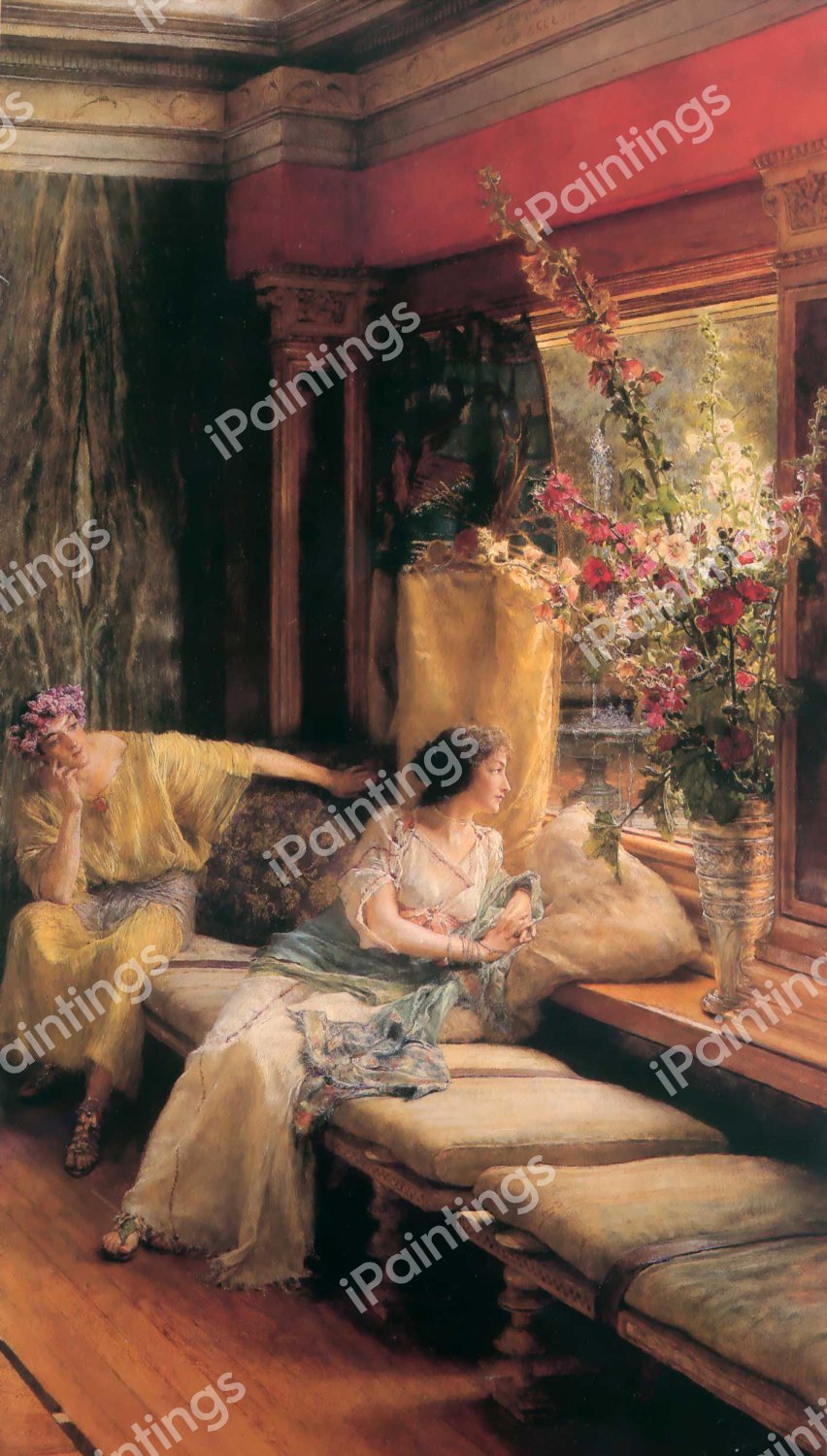 The Vain Courtship. The painting by Sir Lawrence Alma-Tadema