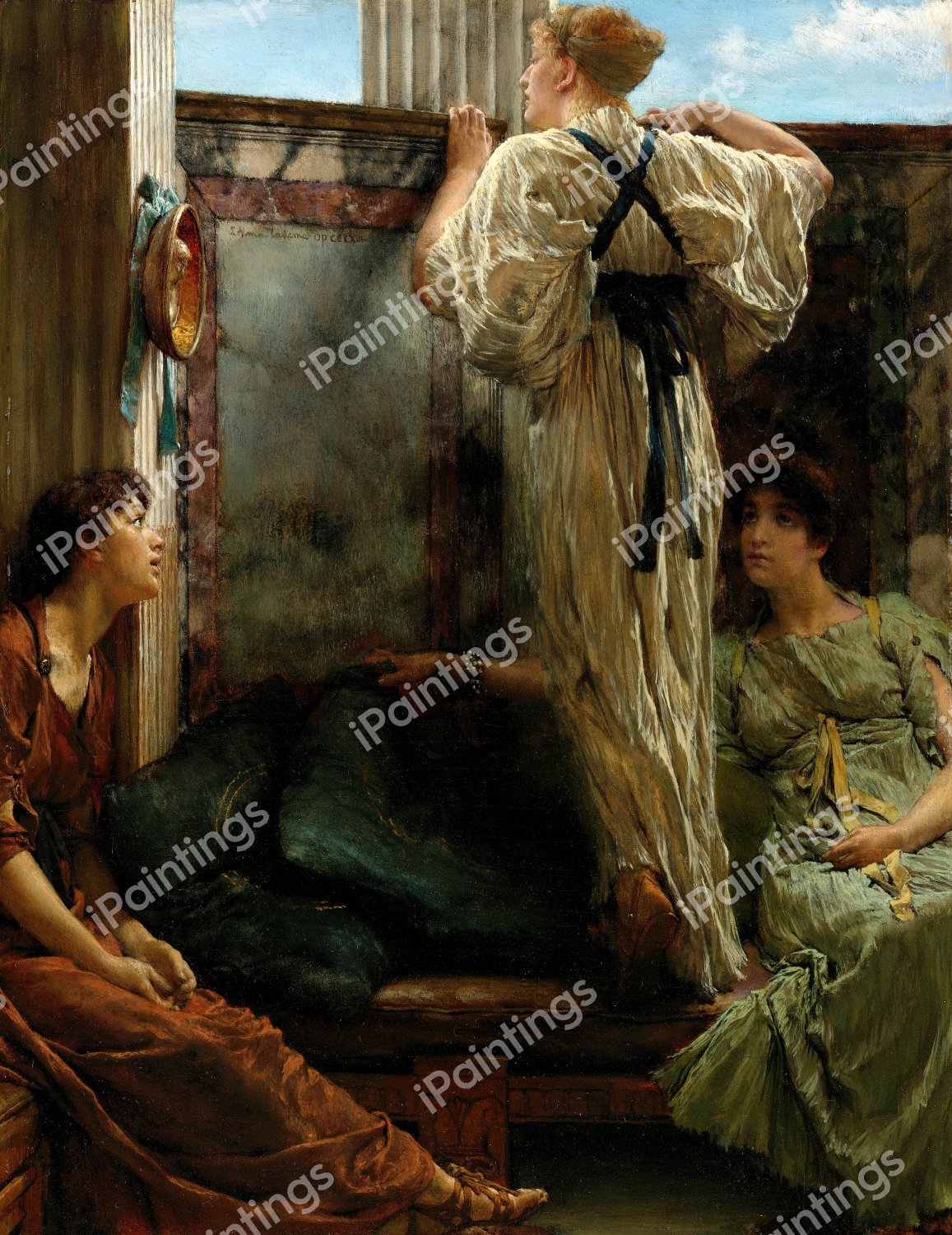 Who is it?. The painting by Sir Lawrence Alma-Tadema