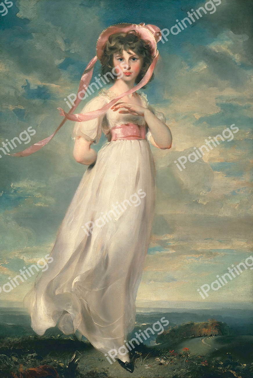 The Portrait of Pinkie (Sarah Barrett Moulton). The painting by Sir Thomas Lawrence