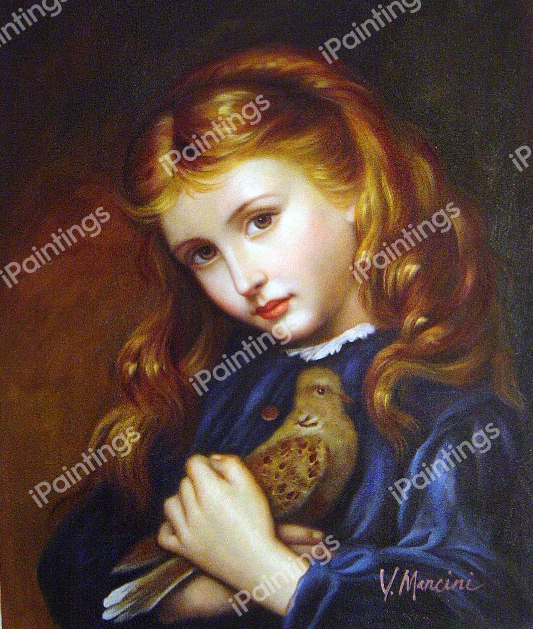 A Turtle Dove. The painting by Sophie Anderson