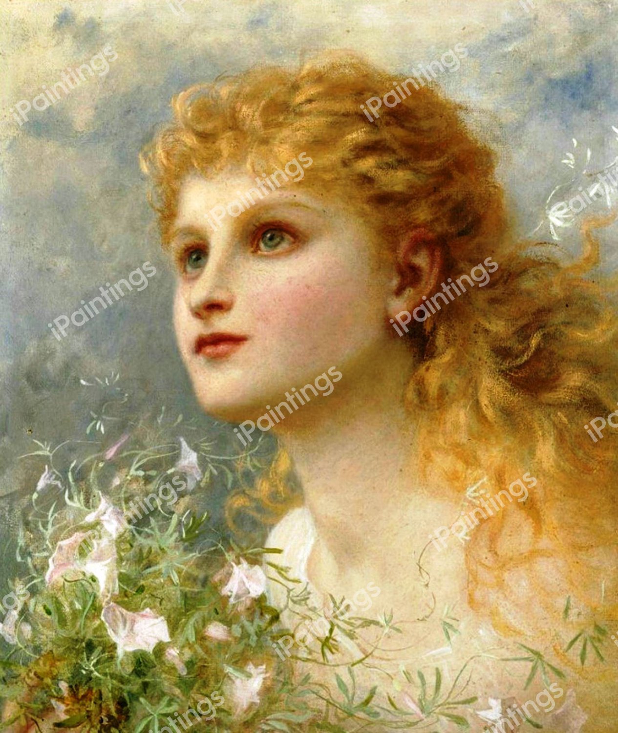 Heavenwards. The painting by Sophie Anderson