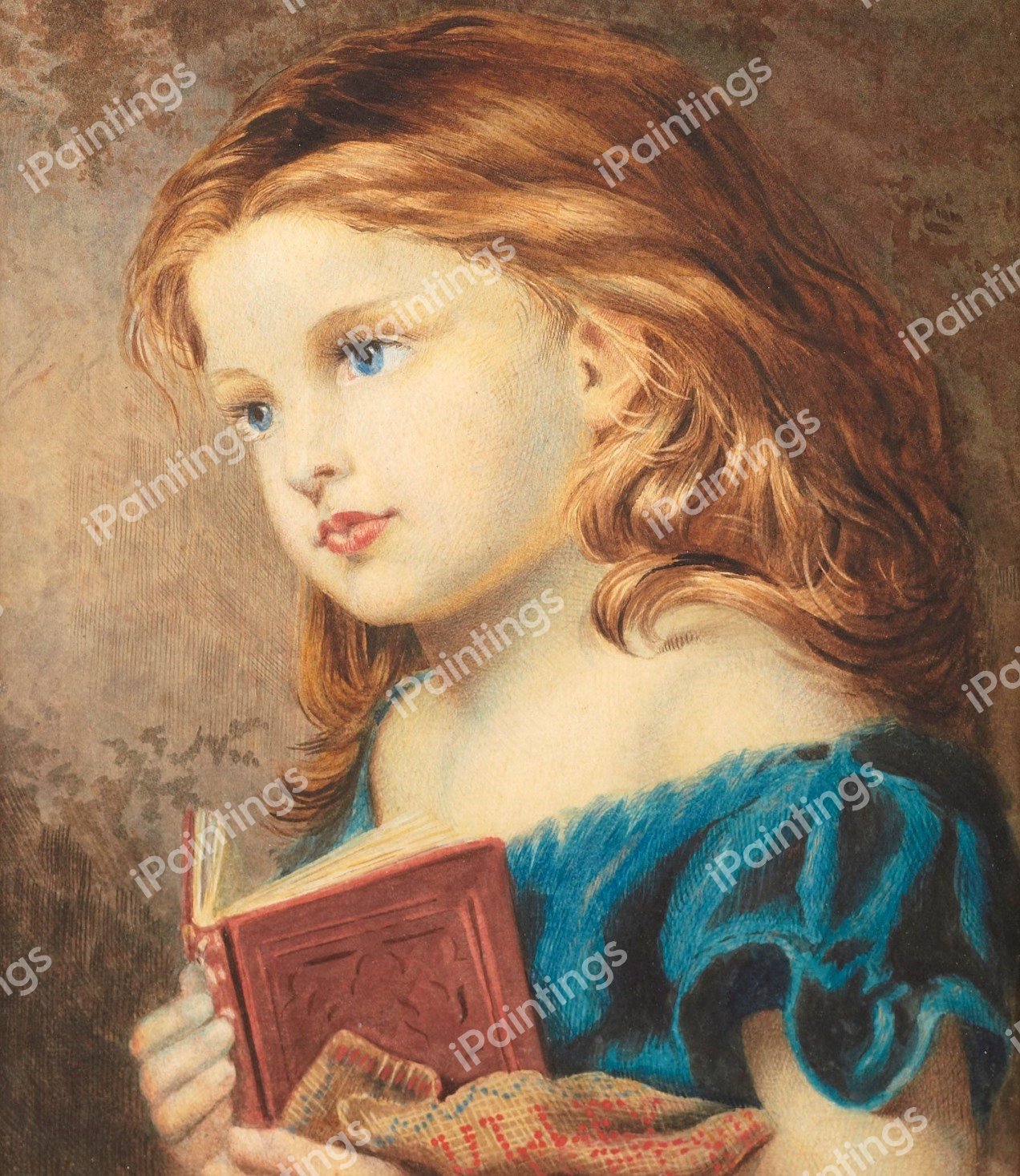 Reverie. The painting by Sophie Anderson