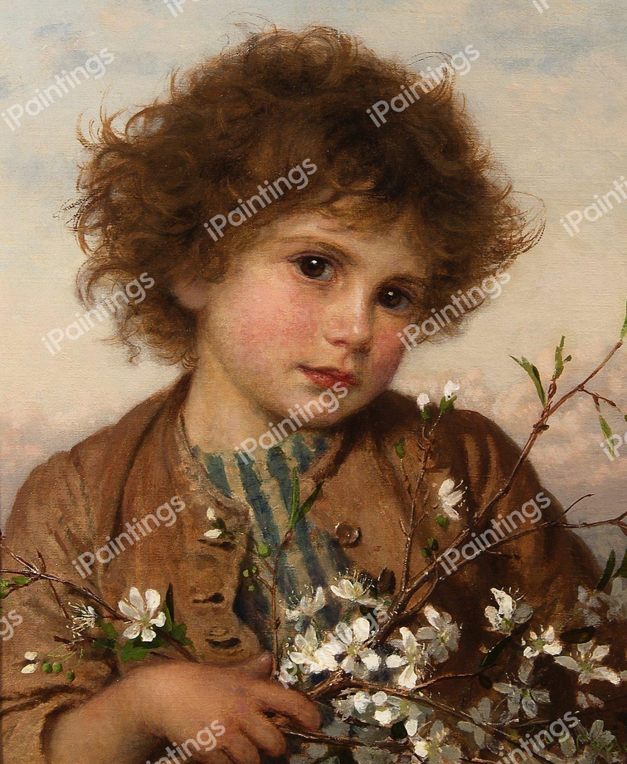 Spring Blossom. The painting by Sophie Anderson