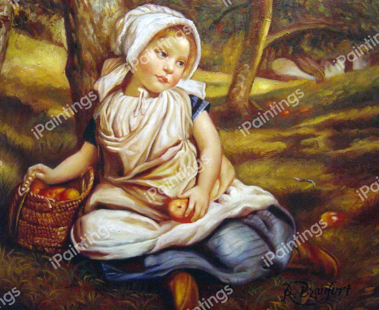 Windfalls. The painting by Sophie Anderson