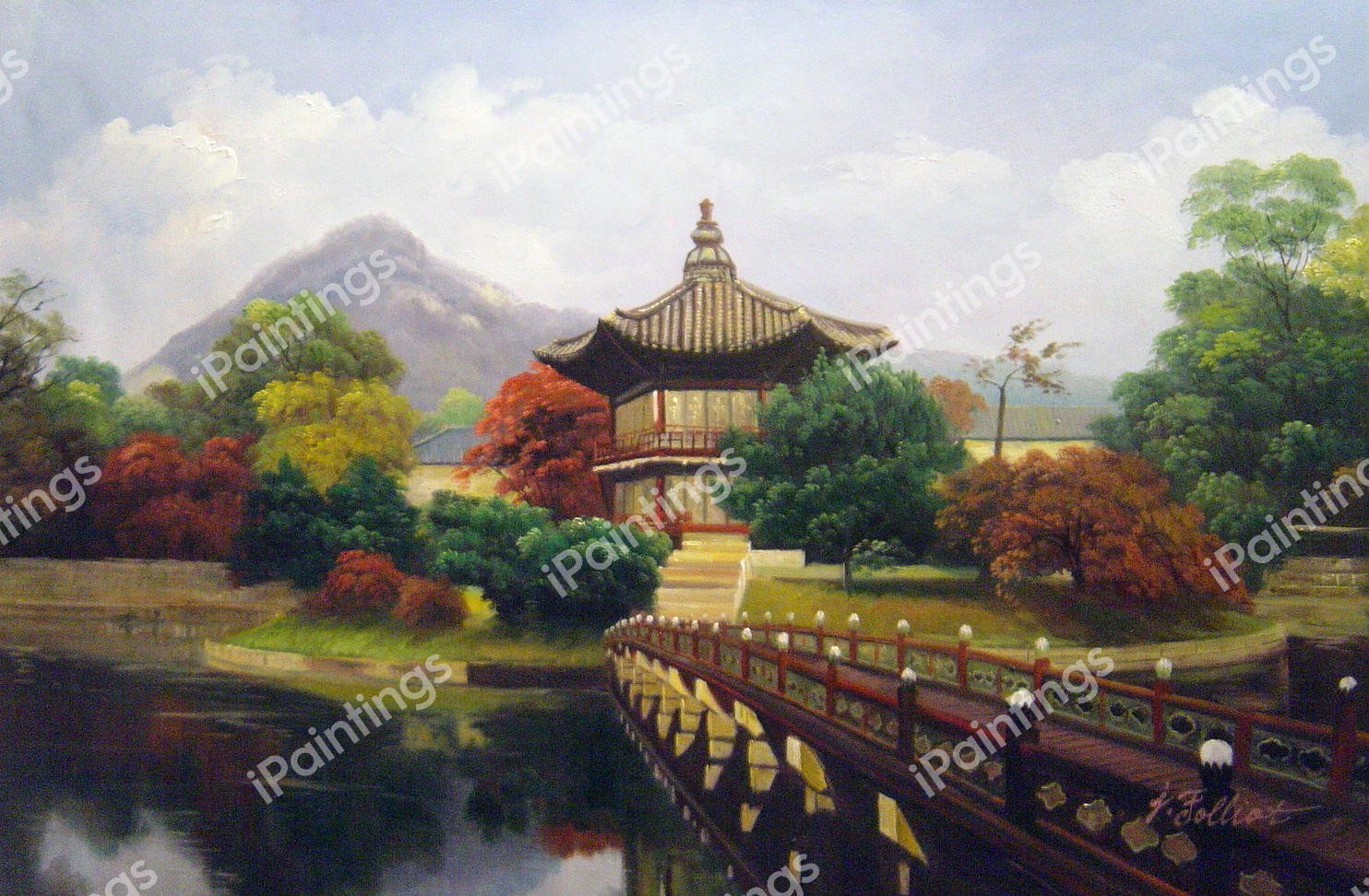 Spectacular Asian Landscape. The painting by Our Originals
