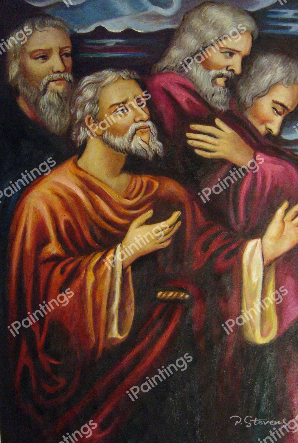 Stained Glass Prayer. The painting by Our Originals