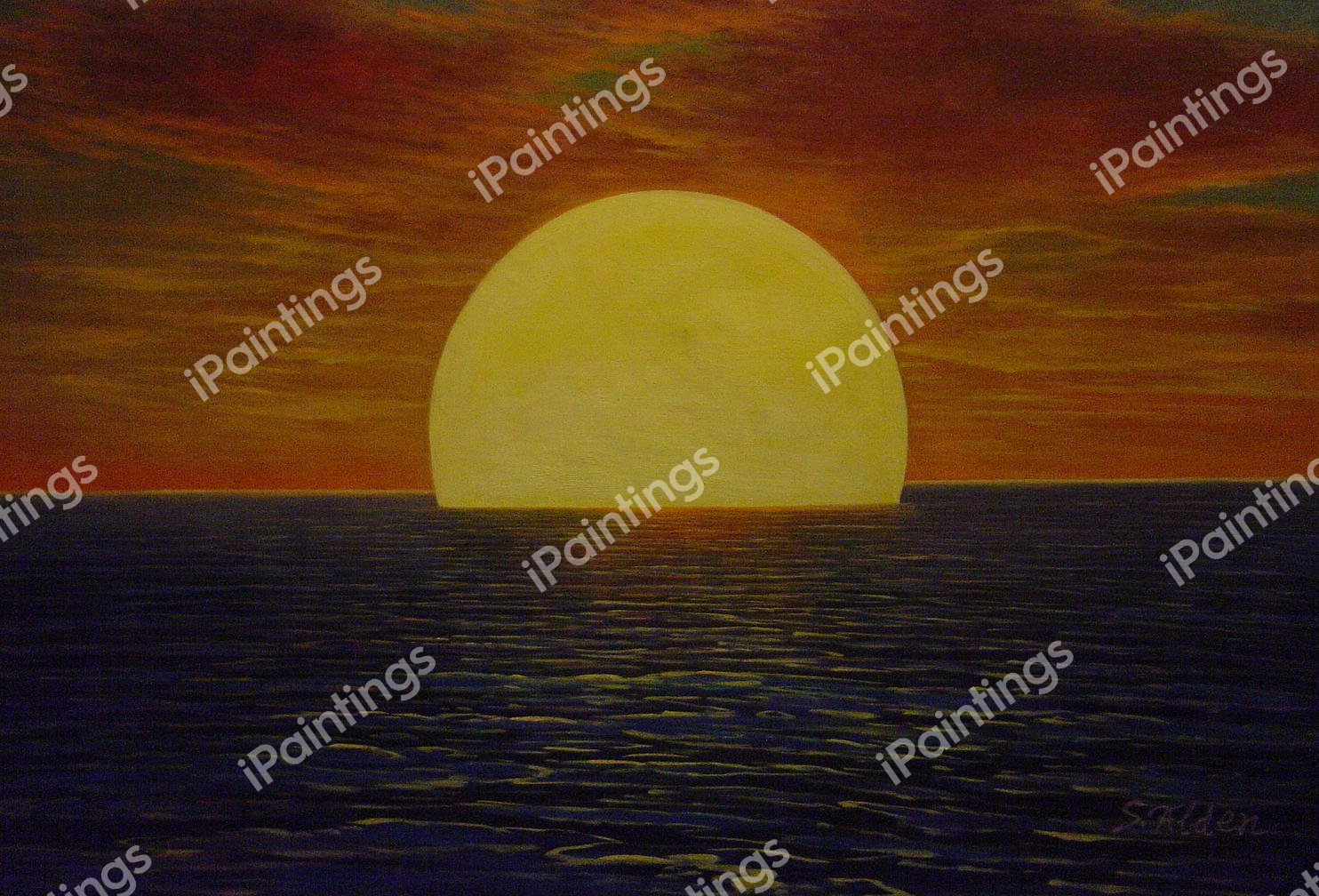 Sun In The Sea. The painting by Our Originals