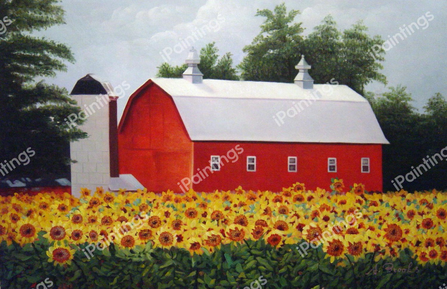 Sunflower Farm. The painting by Our Originals