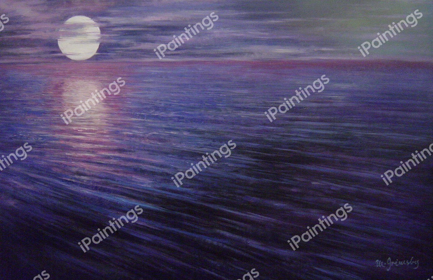 Sunrise Reflection. The painting by Our Originals