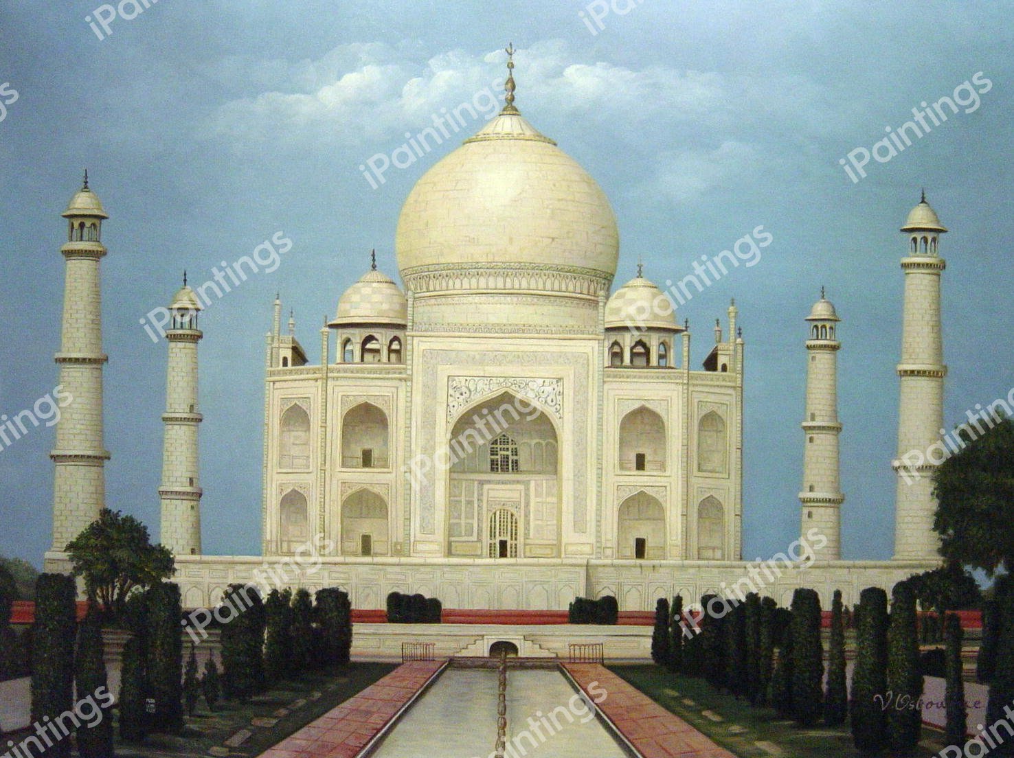 Taj Mahal, India. The painting by Our Originals