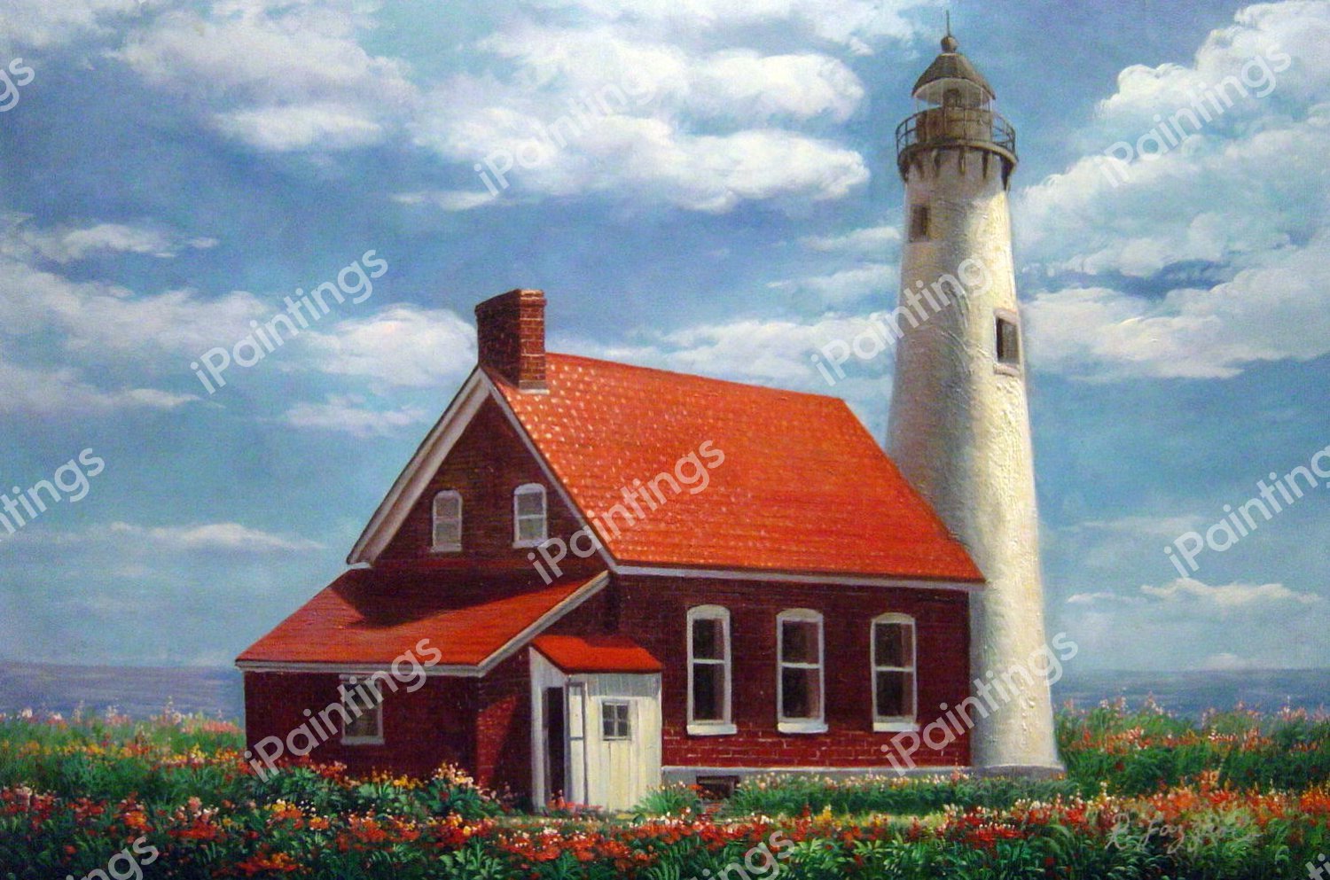 Tawas Point Lighthouse. The painting by Our Originals