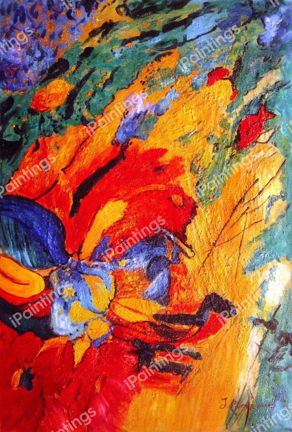 The Abstract Free Flow. The painting by Our Originals