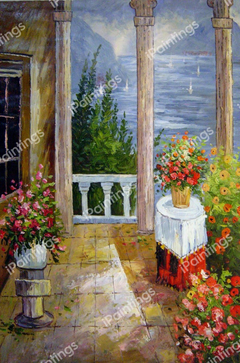 The Breathtaking Vista On The Patio. The painting by Our Originals