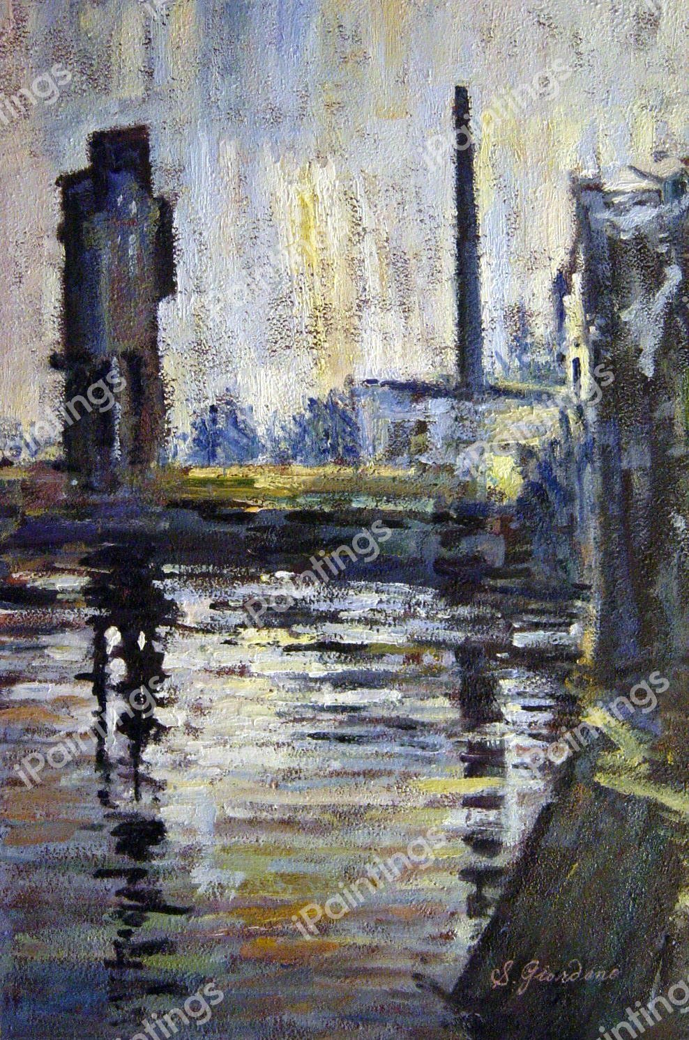 The Odra River. The painting by Our Originals