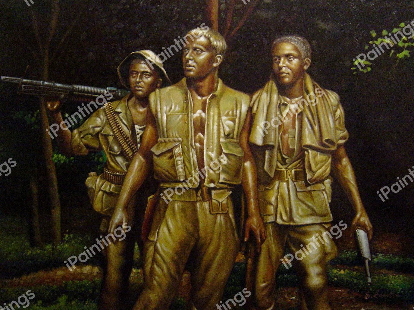 The Vietnam Memorial. The painting by Our Originals