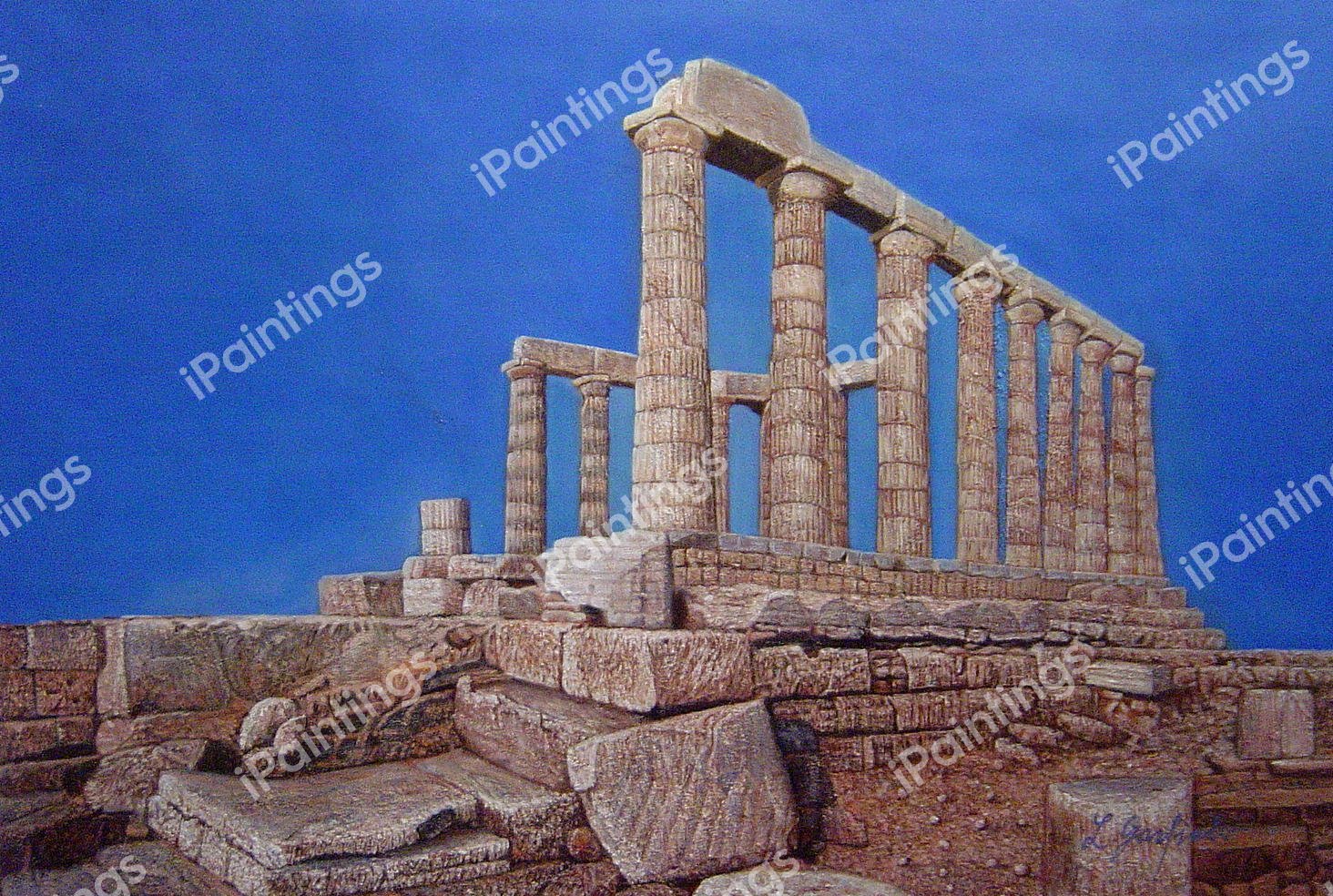 The View Of Ancient Greece. The painting by Our Originals