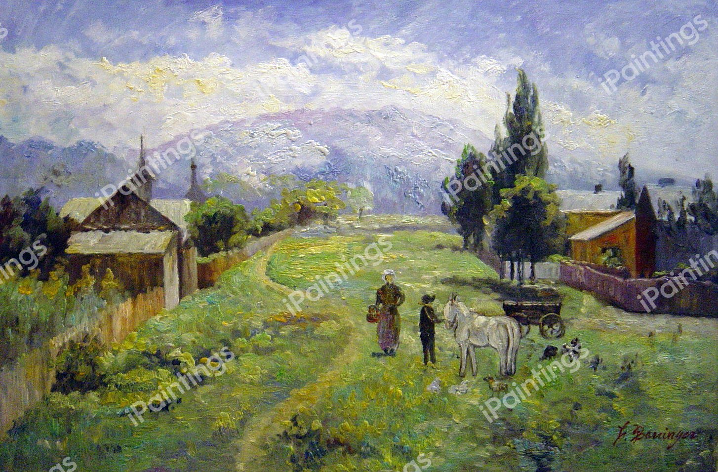 Cumberland Mountains. The painting by Theodore Clement Steele