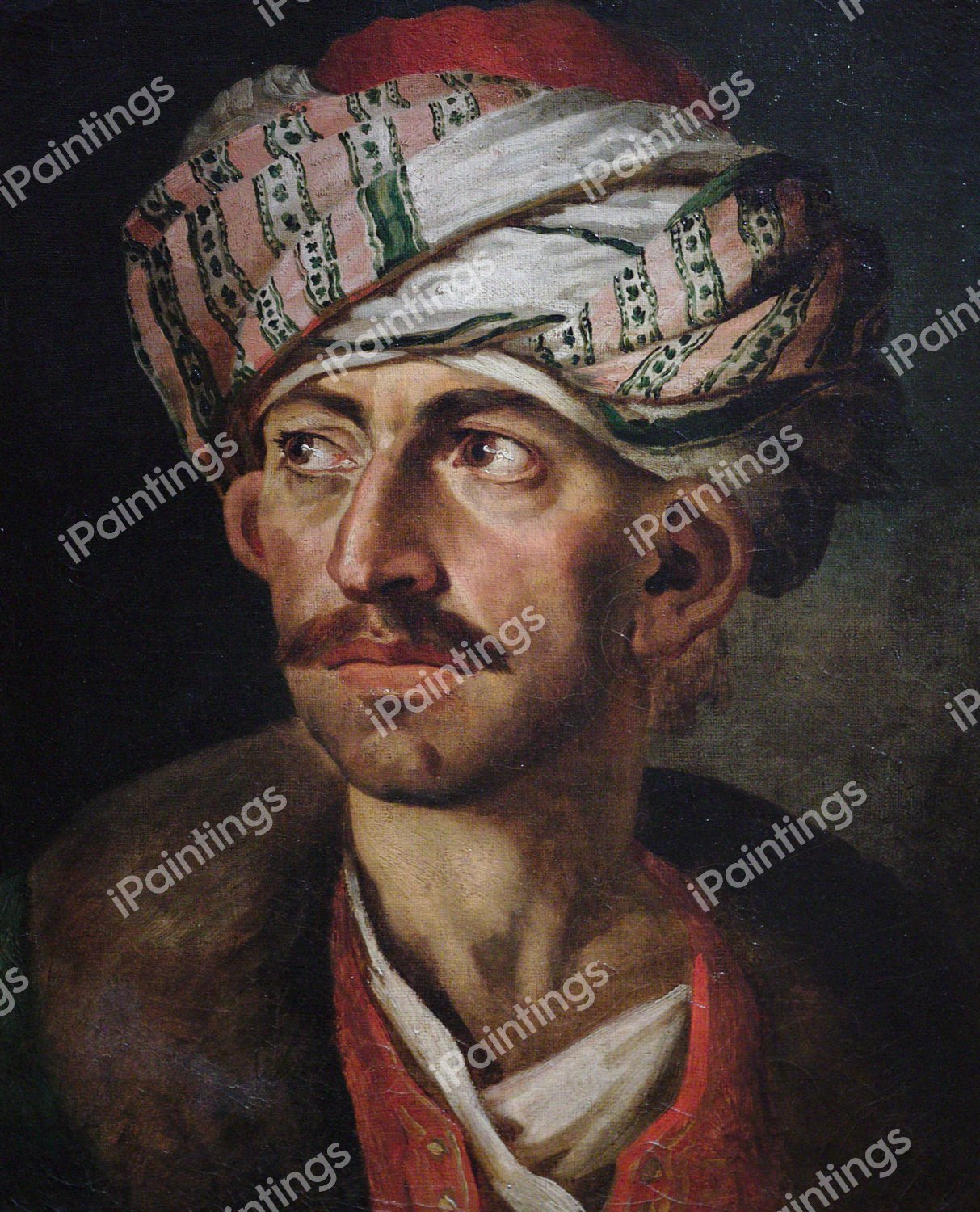 Portrait of a Oriental Man. The painting by Theodore Gericault
