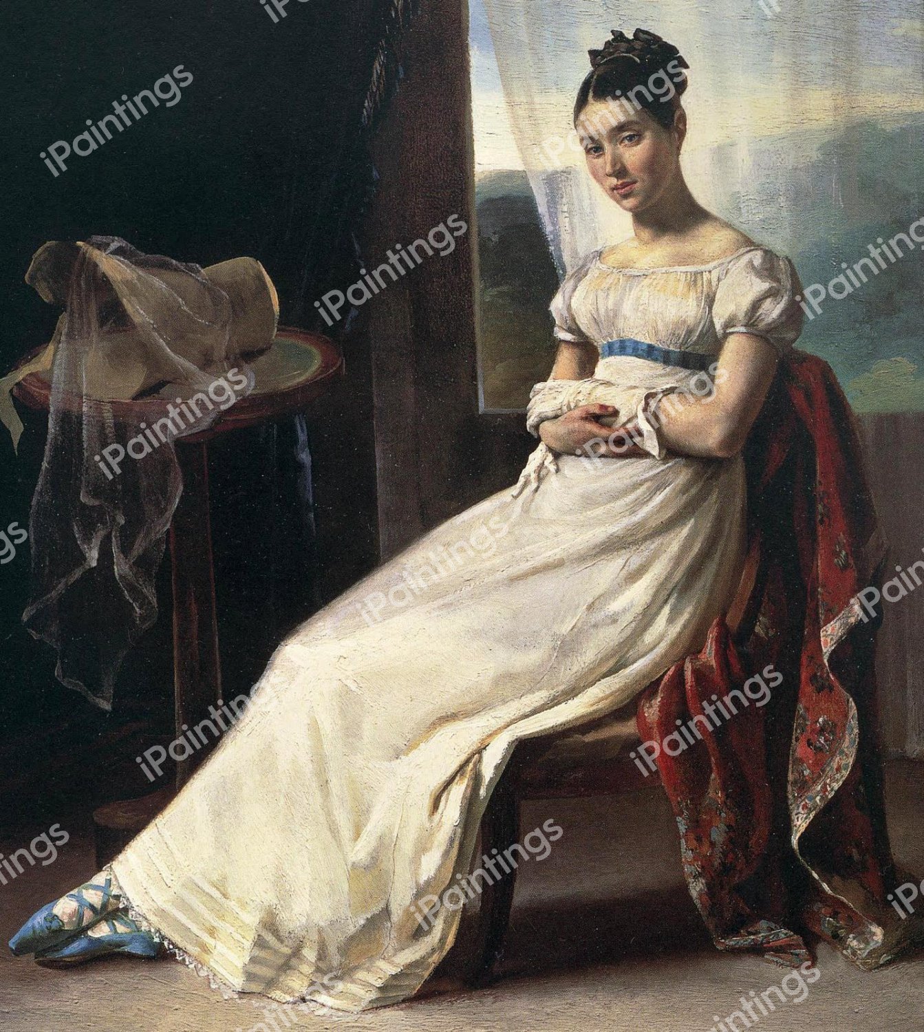 Portrait of Laura Bro. The painting by Theodore Gericault