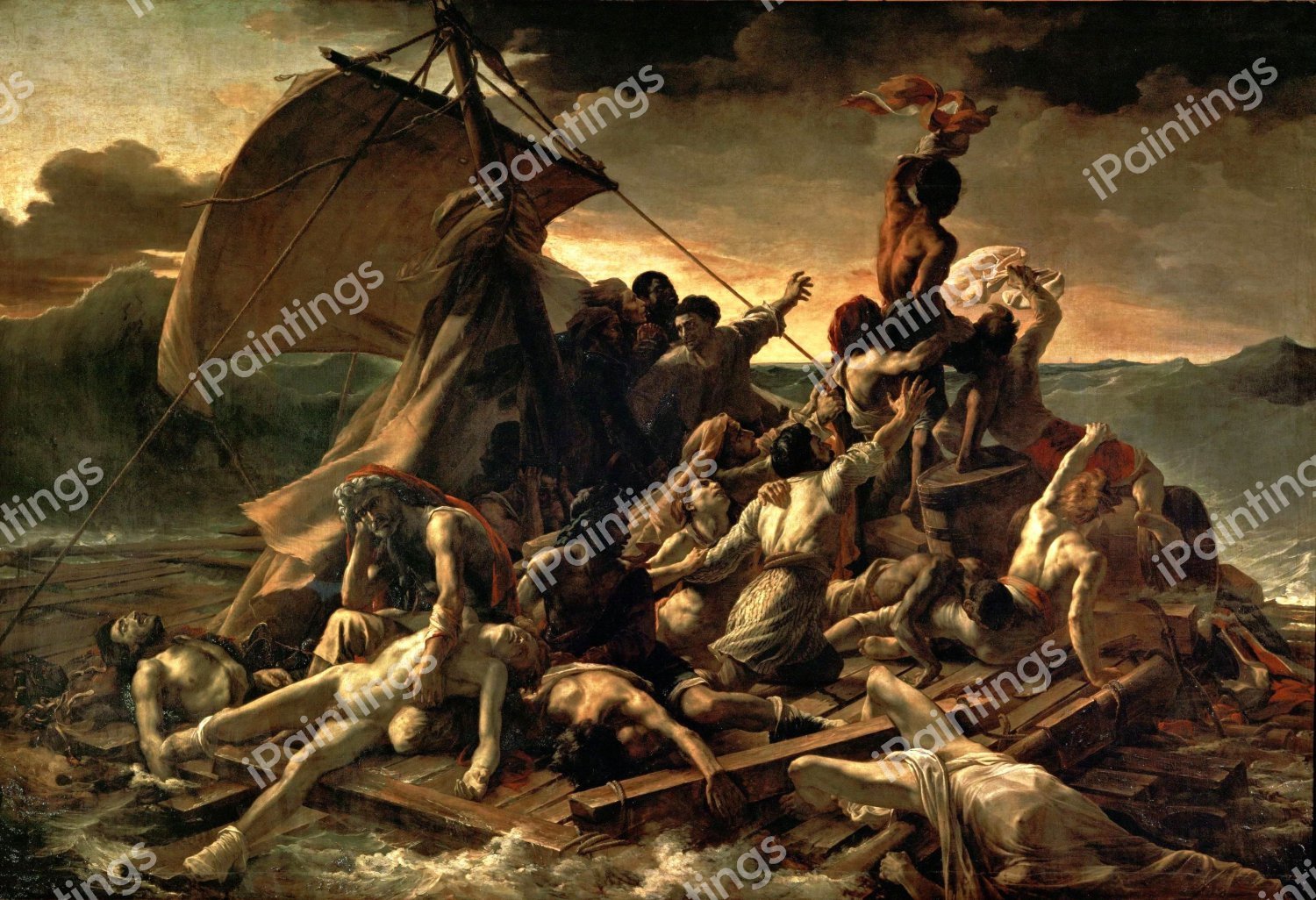 The Raft of the Medusa. The painting by Theodore Gericault