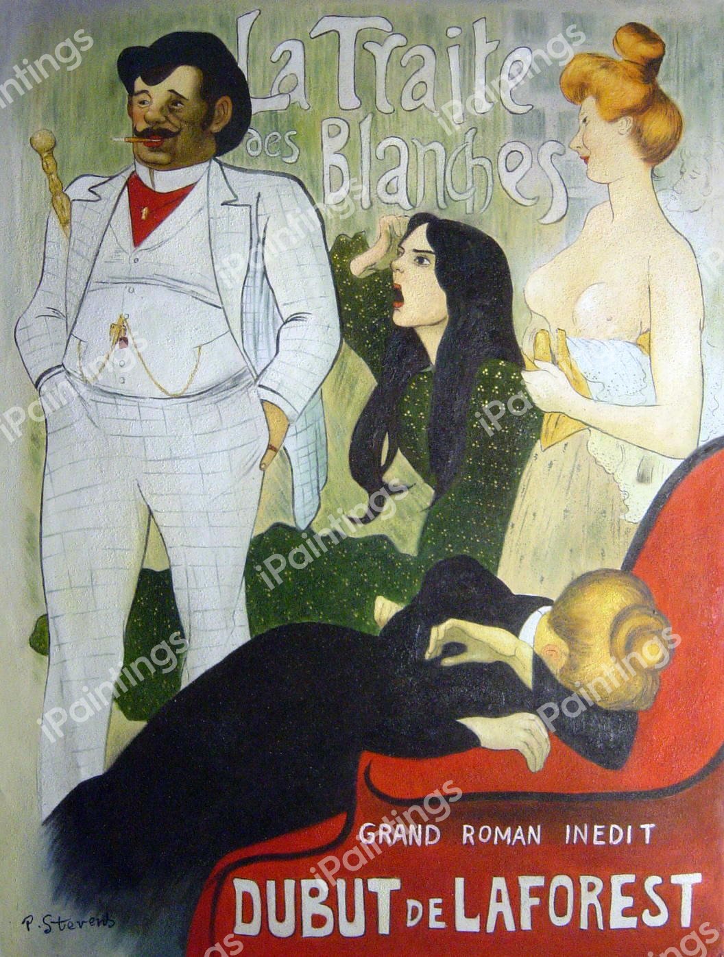 La Traite des Blanches. The painting by Theophile Alexandre Steinlen