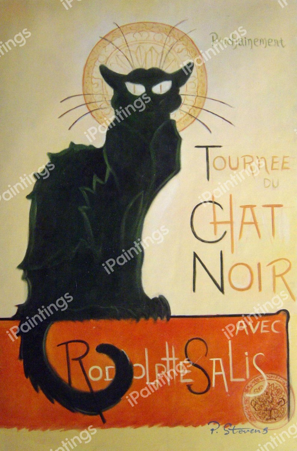 Le Chat Noir. The painting by Theophile Alexandre Steinlen