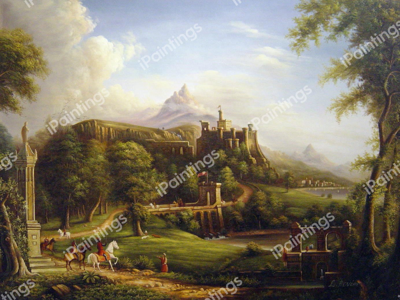 A Departure. The painting by Thomas Cole